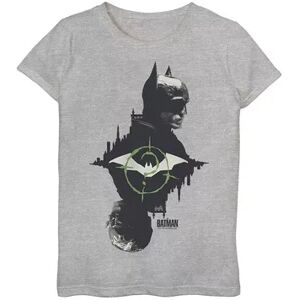 Licensed Character Girls 7-16 DC Comics The Batman Split Batman & Riddler Portrait Graphic Tee, Girl's, Size: Medium, Med Grey