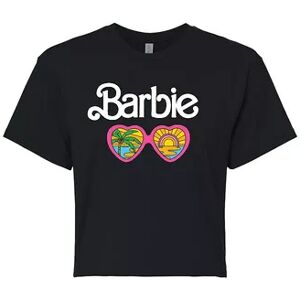 Licensed Character Juniors' Barbie Retro Logo Cropped Graphic Tee, Girl's, Size: XXL, Black