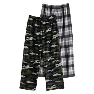 Cuddl Duds Boys 6-16 Cuddl Duds 2-Pack Lounge Pants, Boy's, Size: 10-12, Black