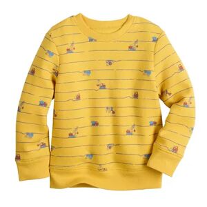 Jumping Beans Toddler Jumping Beans Allover Construction Print Fleece Sweatshirt, Toddler Boy's, Size: 2T, Gold