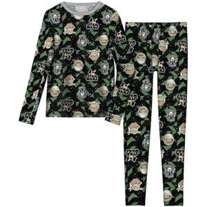 Cuddl Duds Boys Cuddl Duds Mandolorian The Child Stretch 2-piece Base Layer Set, Boy's, Size: 4-5, Black