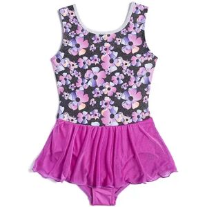 Girls 4-12 Jacques Moret Gymnastics Sweet Flowers Skirtall, Girl's, Size: Medium, Brown Over