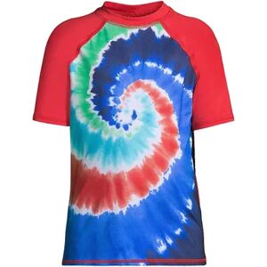 Lands' End Boys 2-20 Short Sleeve Tie Dye Rash Guard, Boy's, Size: XS, Dark Blue