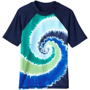 Lands' End Boys 2-20 Short Sleeve Tie Dye Rash Guard, Boy's, Size: XX Small, Blue