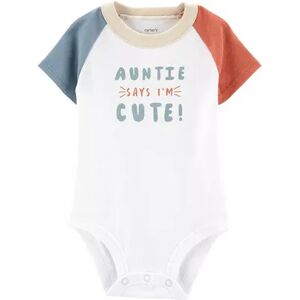 Baby Carter's Auntie Short-Sleeve Bodysuit, Infant Boy's, Size: Newborn, Multicolor