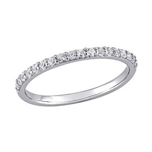 Stella Grace 10k White Gold Lab-Created White Sapphire Anniversary Ring, Women's, Size: 5.50
