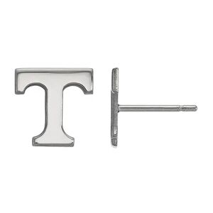 LogoArt Tennessee Volunteers 14K White Gold XS Post Earrings, Women's, Silver