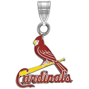 LogoArt Sterling Silver St. Louis Cardinals Small Enameled Pendant, Women's, Size: 18 mm