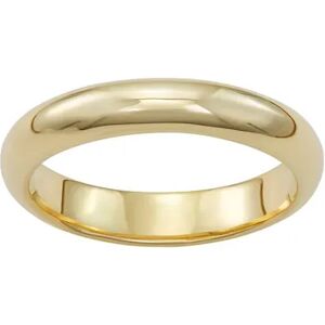 LOVE CLOUD 10k Gold Polished 4 mm Wedding Band, Women's, Size: 8, Yellow