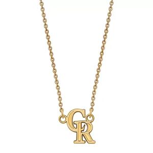 LogoArt Sterling Silver 14k Gold-Plated Colorado Rockies Extra-Small Pendant Necklace, Women's, Size: 12MM, Multicolor