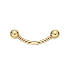 Lila Moon 14k Gold Curved Barbell Eyebrow Ring, Women's, Yellow