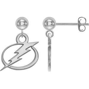 LogoArt Sterling Silver Tampa Bay Lightning Dangle Stud Earrings, Women's, Multicolor