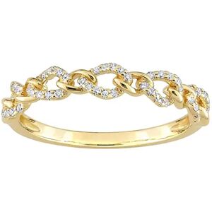 Stella Grace 10k Gold 1/6 Carat T.W. Diamond Link Wedding Ring, Women's, Size: 9.50, White