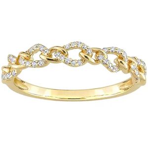 Stella Grace 10k Gold 1/6 Carat T.W. Diamond Link Wedding Ring, Women's, Size: 5, White
