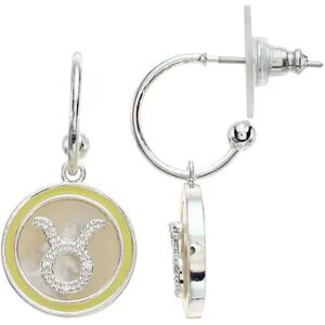 City Luxe Mother of Pearl Aquarius Drop Earrings, Women's, Yellow