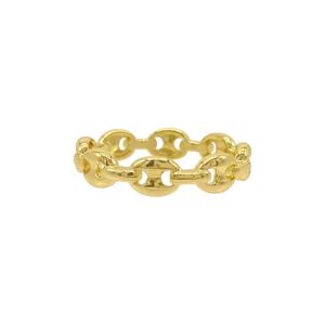 Adornia 14k Gold Plated Mariner Link Ring, Women's, Size: 8