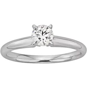 The Regal Collection Round-Cut IGL Certified Colorless Diamond Solitaire Engagement Ring in 18k White Gold (1/2 ct T.W.), Women's, Size: 6