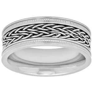 Kohl's Men's Stainless Steel Braided Wedding Band, Size: 11, Grey