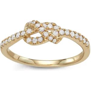 Kohl's 10k Gold 1/4 Carat T.W. Diamond Knot Ring, Women's, Size: 8, White