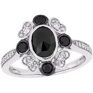 Stella Grace 10k White Gold 1 1/4 Carat T.W. Black & White Diamond Ring, Women's, Size: 9