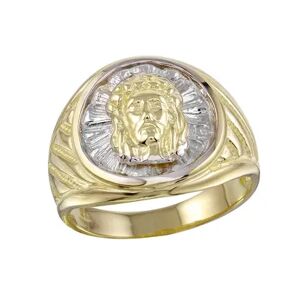 Kohl's Men's 10k Gold Jesus Band Ring, Size: 11, Yellow