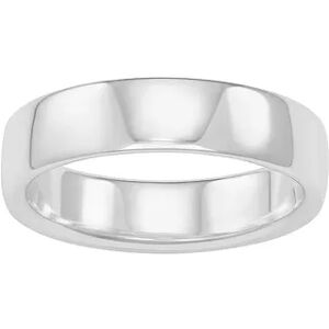 Men's LOVE CLOUD 10k Gold Flat Polished 6 mm Wedding Band, Size: 9, White