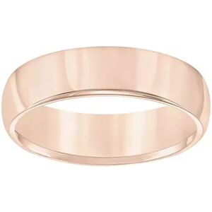 Lovemark Men's Rose Gold Tone Tungsten Carbide 6 mm Domed Wedding Band, Size: 9, Pink