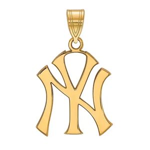 LogoArt 14k Gold New York Yankees Pendant, Women's, Size: 25 mm