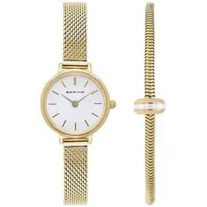 BERING Women's Gold-Tone Watch, Bracelet & Charm Set - 11022-334-1-GWP190, Size: Small