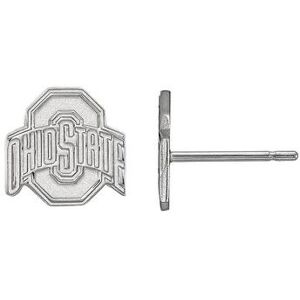 LogoArt Sterling Silver Ohio State Small Stud Earrings, Women's, Size: 9 mm