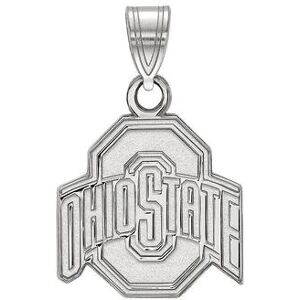 LogoArt Sterling Silver Ohio State Small Pendant, Women's, Size: 18 mm