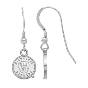 Unbranded LogoArt Sterling Silver Milwaukee Brewers Logo Mini Dangle Earrings, Women's, Size: 27 mm