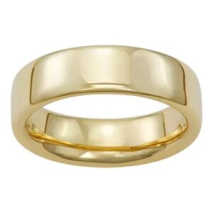 Men's LOVE CLOUD 10k Gold Flat Polished 6 mm Wedding Band, Women's, Yellow