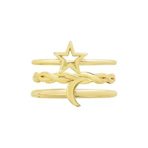MC Collective Celestial Stacking Ring Set, Women's, Size: 7, Gold