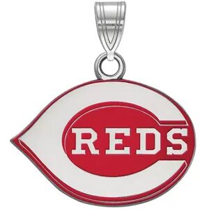 Unbranded Sterling Silver LogoArt Cincinnati Reds Small Enamel Pendant, Women's, Size: 19 mm