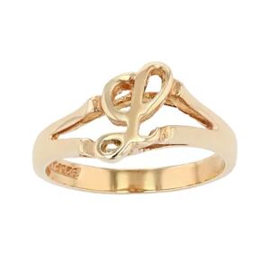 Traditions Jewelry Company 18k Gold Over Sterling Silver Initial Ring, Women's