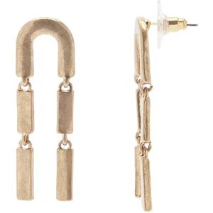 Sonoma Goods For Life Gold Tone Shaky Bar U Shaped Drop Earrings, Women's