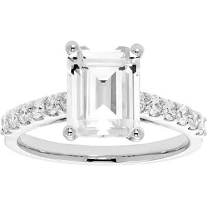 Evergreen Diamonds 14k White Gold 2 3/8 Carat T.W. IGL Certified Emerald Cut Lab-Grown Diamond Ring, Women's, Size: 6