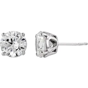 DiamonLuxe Sterling Silver 3 1/10-ct. T.W. Simulated Diamond Stud Earrings, Women's, White