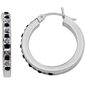 Kohl's Platinum Over Silver Sapphire Hoop Earrings, Women's, Blue