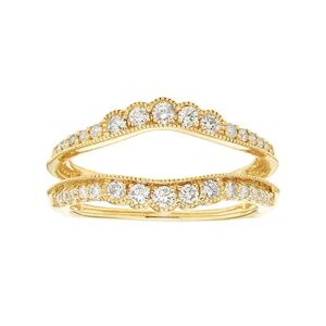 The Regal Collection 14k Gold 1/2 Carat T.W. Diamond Enhancer Wedding Ring, Women's, Size: 9, White