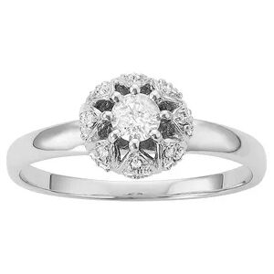 Kohl's 10k White Gold 1/3 Carat T.W. Diamond Ring, Women's, Size: 8