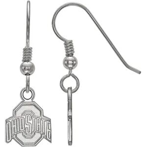 LogoArt Sterling Silver Ohio State Fishhook Dangle Earrings, Women's, Size: 29 mm