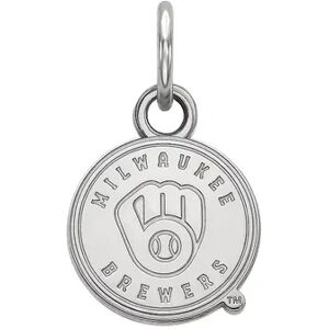 Unbranded LogoArt Milwaukee Brewers Sterling Silver Mini Pendant, Women's, Size: 13MM