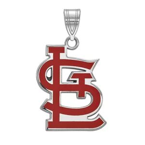 LogoArt Sterling Silver St. Louis Cardinals Large Enameled Pendant, Women's, Size: 24 mm