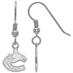 LogoArt Vancouver Canucks 14k Gold Over Silver Mini Dangle Wire Earrings, Women's, Grey