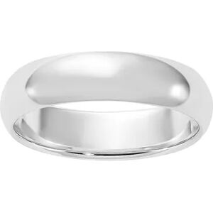 Unbranded Platinum Half-Round Wedding Band, Women's, Size: 7, White