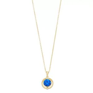City Luxe Crystal Birthstone Pendant Necklace, Women's, Blue