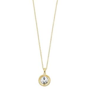 City Luxe Crystal Birthstone Pendant Necklace, Women's, White