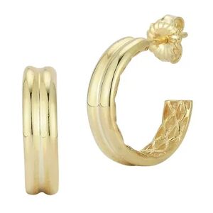 Sunkissed Sterling 14k Gold Over Silver Double Row Hoop Earrings, Women's